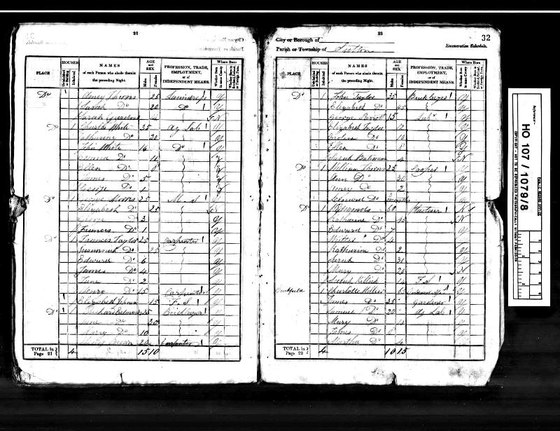 Edmonds (Katherine nee Rippington) 1841 Census